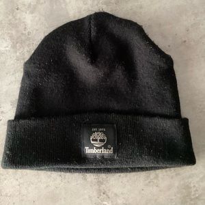 Timerbland black cuffed beanie w/patch